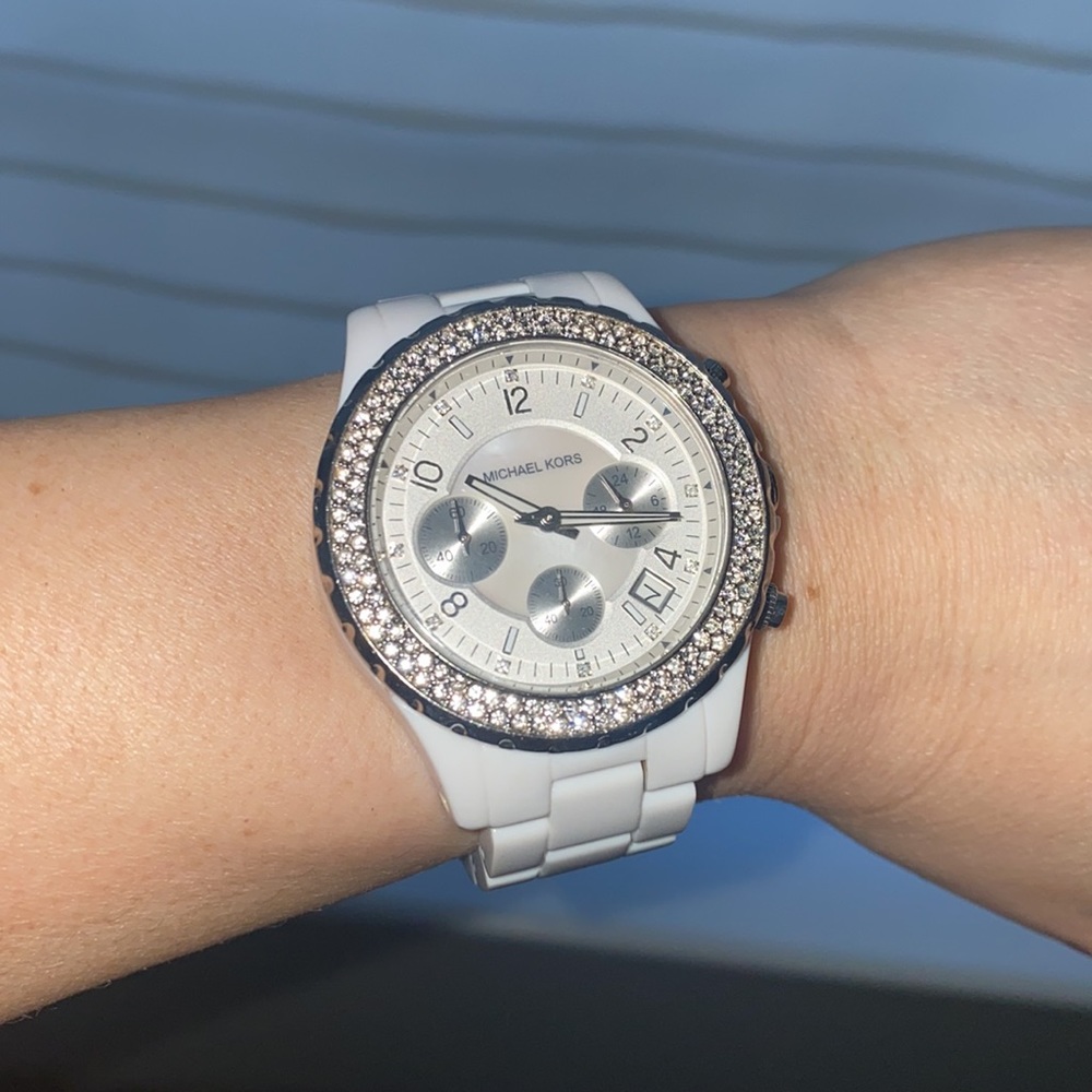 Beautiful white Michael Kors watch